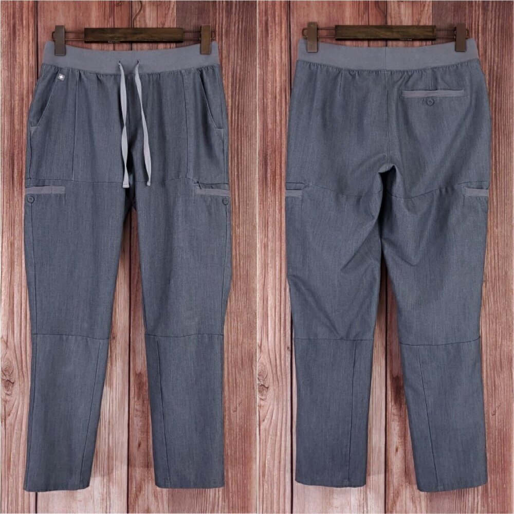 Figs Womens Small Technical Collection Gray Scrub Cargo Pants W18SW2008 PO 1306